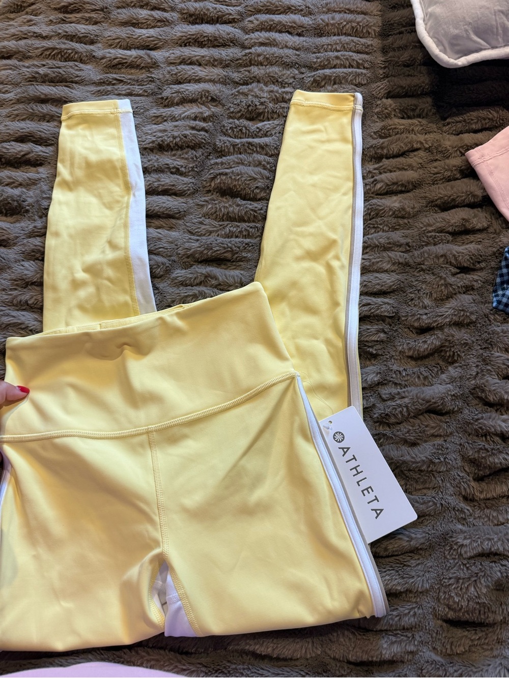 Athleta yellow leggings brand new with tag size extra small